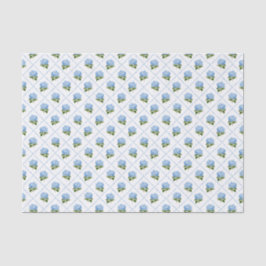 Blue Hydrangea Grandmillennial Blue and White Seidenpapier