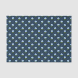 Blue Hydrangea Grandmillennial Navy Seidenpapier