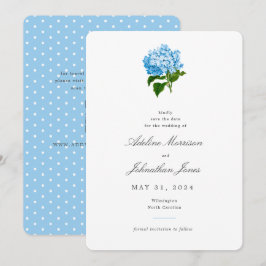 Blue Hydrangea Grandmillennial Traditional Einladung