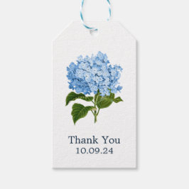 Blue Hydrangea Grandmillennial Vielen Dank Geschenkanhänger