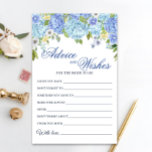 Blue Hydrangea Greenerity Wünsche & Advice Card<br><div class="desc">Genießen Sie Ihr Brautparty mit diesen lustigen Spielen. Personalisieren Sie mit der Braut zu sein Name und Datum der Dusche. Für weitere Anpassungen klicken Sie bitte auf den Link "Weiter anpassen". Wenn Sie Hilfe benötigen,  kontaktieren Sie mich bitte.</div>