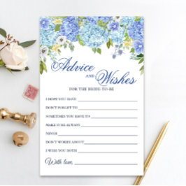 Blue Hydrangea Greenerity Wünsche & Advice Card