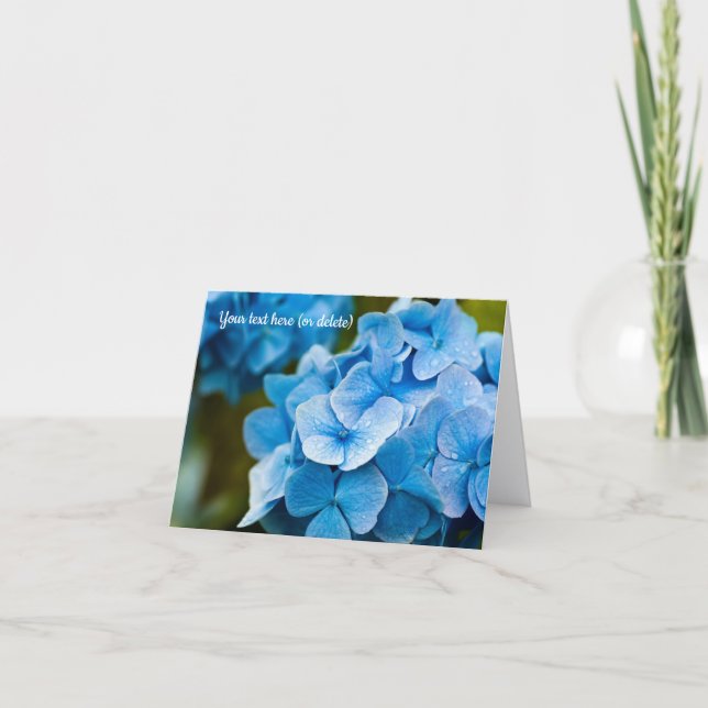 Blue Hydrangea Greeting card Dankeskarte (Vorderseite)
