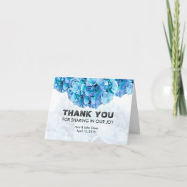 Blue Hydrangea Hochzeit danke Ihnen Karte