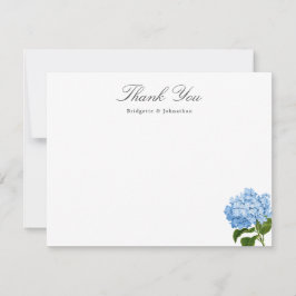 Blue Hydrangea Individuelle Name Vielen Dank Flach RSVP Karte