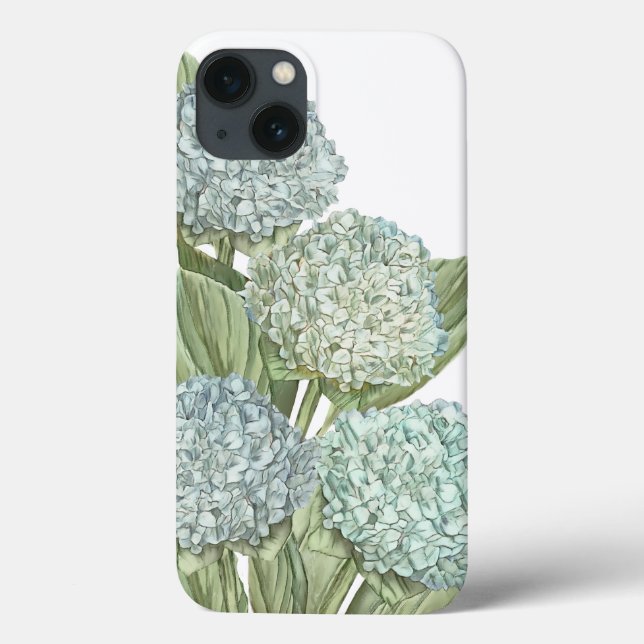 Blue Hydrangea iPhone Wallet Case (Rückseite)