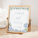 Blue Hydrangea Karten und Geschenke Hochzeit Poster<br><div class="desc">Anpassen mit dem Vorlagenformular.</div>
