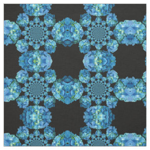 Blue Hydrangea - Mandala Stoff