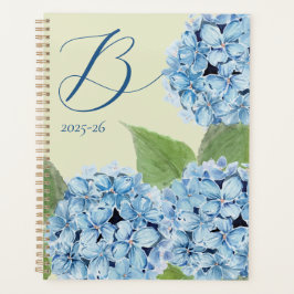 Blue Hydrangea mit Initial Planer
