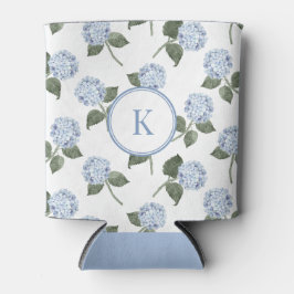 Blue Hydrangea Mit Monogramm Dosenkühler