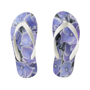 Blue Hydrangea mit weißen Rändern Kinder Flip Flop