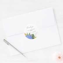 Blue Hydrangea Moderne Blumenhochzeit Vielen Dank