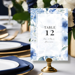 Blue Hydrangea Moderne Frühlingsblütenhochzeit Einladung