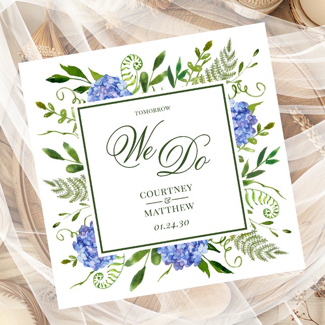 Blue Hydrangea Morgen machen wir Serviette (Von Creator hochgeladen)