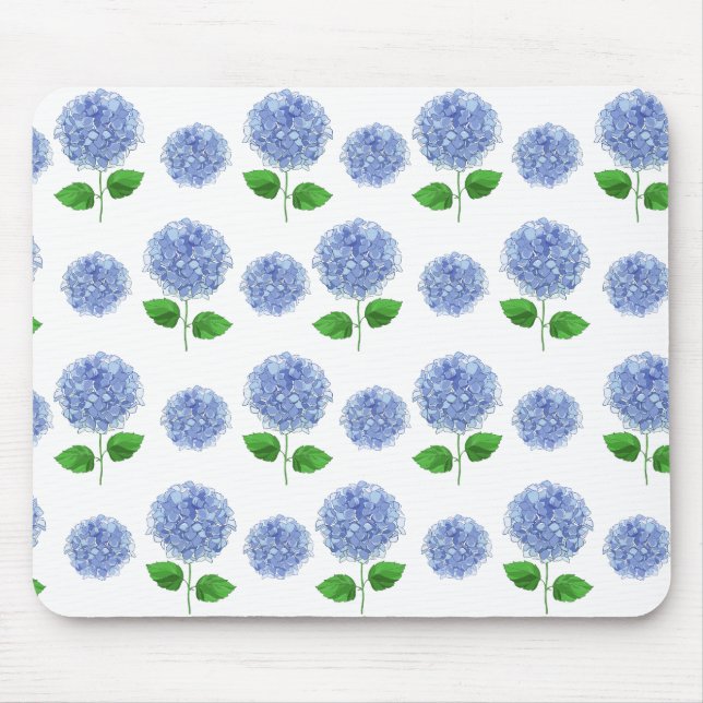 Blue Hydrangea Mouse Pad Mousepad (Vorne)