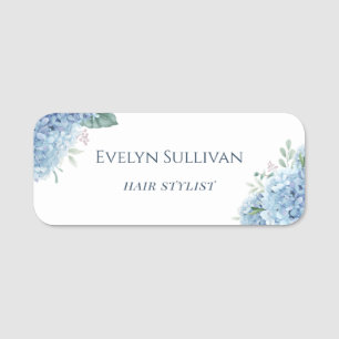 Blue Hydrangea Name Tag Namensschild