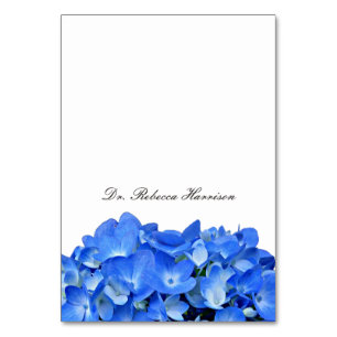 Blue Hydrangea Name Template Platzkarten Tischnummer