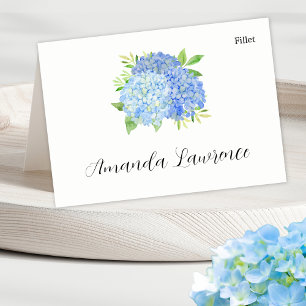 Blue Hydrangea Nom Repas Option Placer les cartes