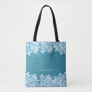 Blue Hydrangea Personalisiert Bridesmaid Tasche