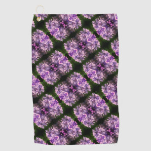 Blue Hydrangea Petals Abstrakt Art Pattern Golfhandtuch