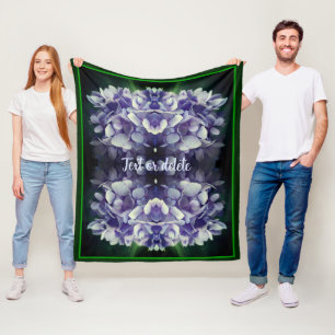 Blue Hydrangea Petals Abstrakt Personalisiert Fleecedecke