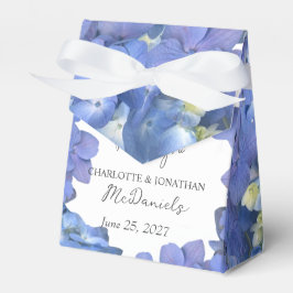 Blue Hydrangea Petals Hochzeit Personalisierter Na Geschenkschachtel