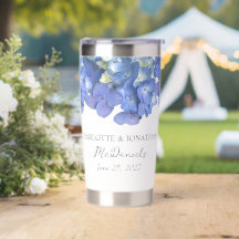 Blue Hydrangea Petals Hochzeit Personalisierter Na