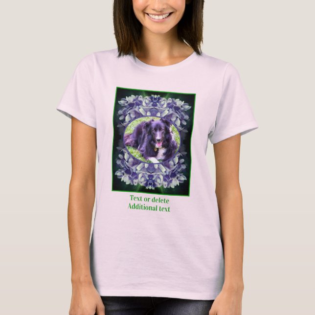 Blue Hydrangea Petals Rahmen erstellen Ihr eigenes T-Shirt (Vorderseite)