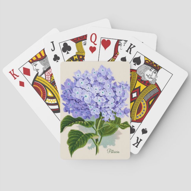 Blue Hydrangea Playing Cards Spielkarten (Rückseite)