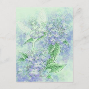 Blue Hydrangea Postcard Postkarte