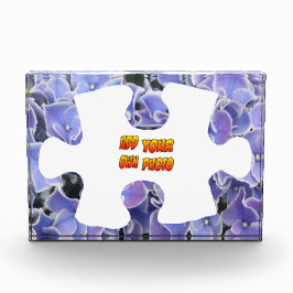 Blue Hydrangea Puzzle Piece Cust. Fotoblock