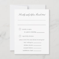 Blue Hydrangea RSVP-Karte für die Hochzeitsfeier