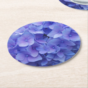 Blue Hydrangea Runder Pappuntersetzer