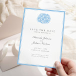 Blue Hydrangea Save the Date<br><div class="desc">Elegante,  blaue Hydrangea-Blume für Frühjahr/Sommer Hochzeit speichern das Datum Thema. Ideal auch für ein Brautparty im Freien. Wenn Sie verschiedene Blume gewollt haben,  ließ Sie es mir einfach. E-Mail: paula@labellarue.com</div>