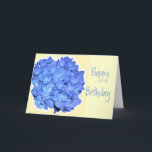Blue Hydrangea Scripture Birthday Karte<br><div class="desc">Christian birthday card with custom text and scripture message.</div>