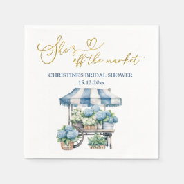 Blue Hydrangea Sie ist vom Market Brautparty. Serviette