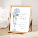 Blue Hydrangea, Silver Mimosa Bar Dusche Poster<br><div class="desc">Ändern Sie die Anweisungen und personalisieren Sie die Vorlage.</div>