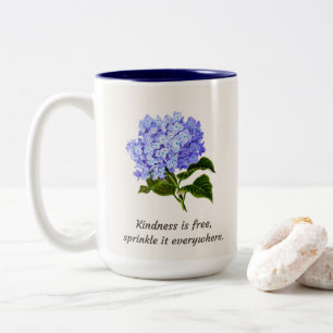Blue Hydrangea Sprinkle Zweifarbige Tasse