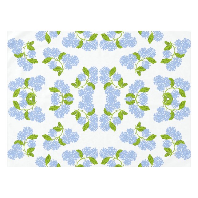 Blue Hydrangea Tablecloth Tischdecke (Vorderseite (Horizontal))