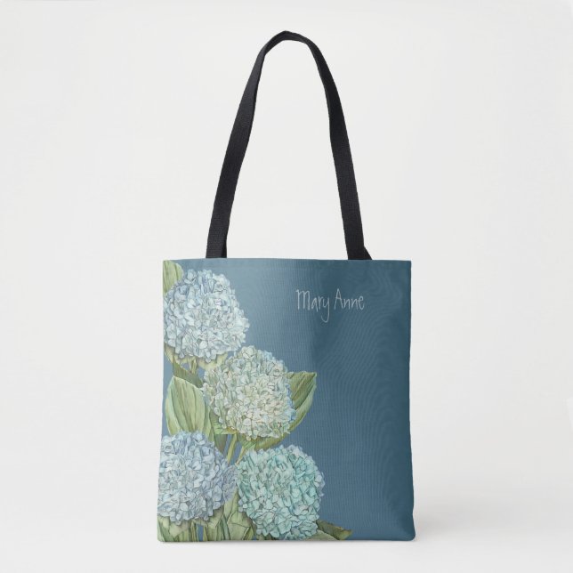 Blue Hydrangea Tasche (Vorderseite)