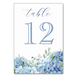Blue Hydrangea-Tischnummer Tischnummer
