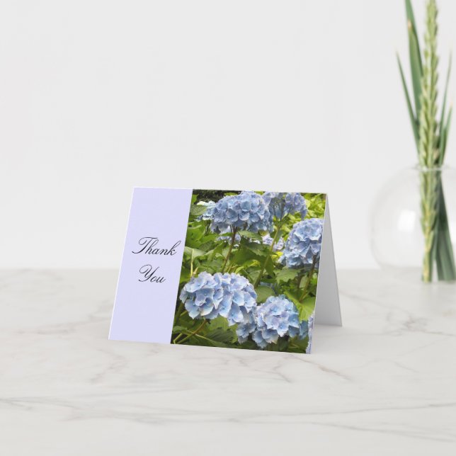 Blue Hydrangea Vielen Dank Dankeskarte (Vorderseite)