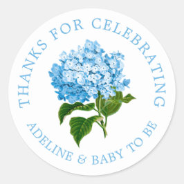 Blue Hydrangea Vielen Dank, dass Sie Sticker bevor