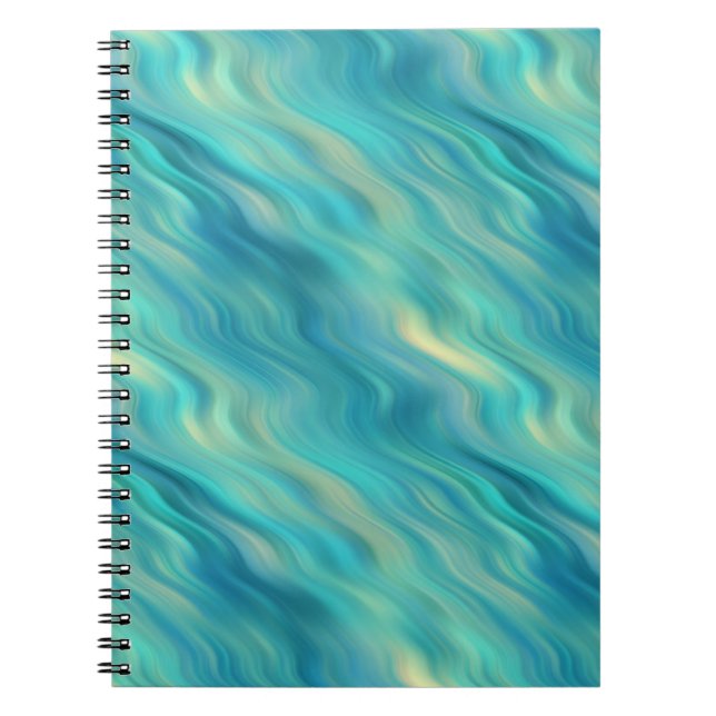 Blue Hydrangea Wavy Texture Notizblock (Vorderseite)