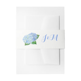 Blue Hydrangea Wedding Einladung Bly Bands Einladungsbanderole