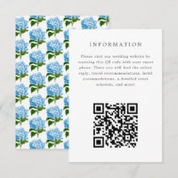 Blue Hydrangea Wedding Einladungskarte