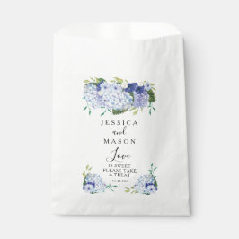 Blue Hydrangea Wedding Favor Sacs
