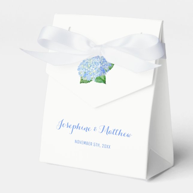 Blue Hydrangea Wedding Geschenkschachtel (Vorderseite)