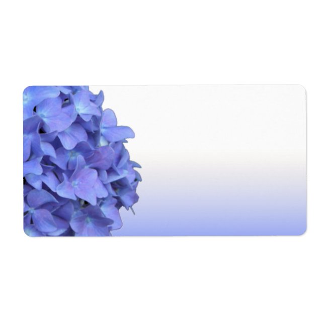 Blue Hydrangea Wedding Labels (Vorne)