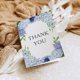 Blue Hydrangea Wedding Personalisiert Dankeschön C Einladung